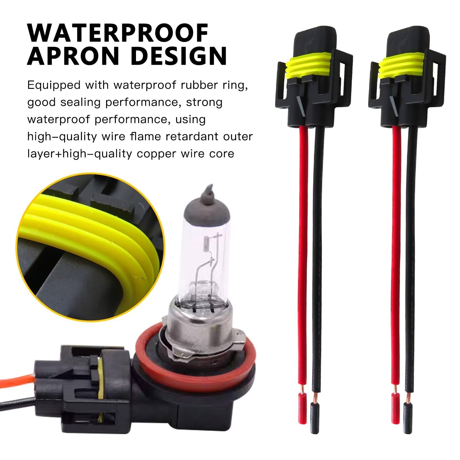 2 Piezas De Cable Hembra S H11 Dos Arnés De Luz De Cabeza De Luz Baja Bombilla Conector Repl.# 13586977, 92095787, C2S4238 Por BLUE ELF