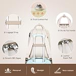 RAINSMORE Sac à dos pour ordinateur portable pour femmes 15.6 Inch Waterproof Work Sacs à dos pour femmes Grand sac à main de collège avec USB Charger des sacs informatiques contre le vol pour l'infirmière enseignante