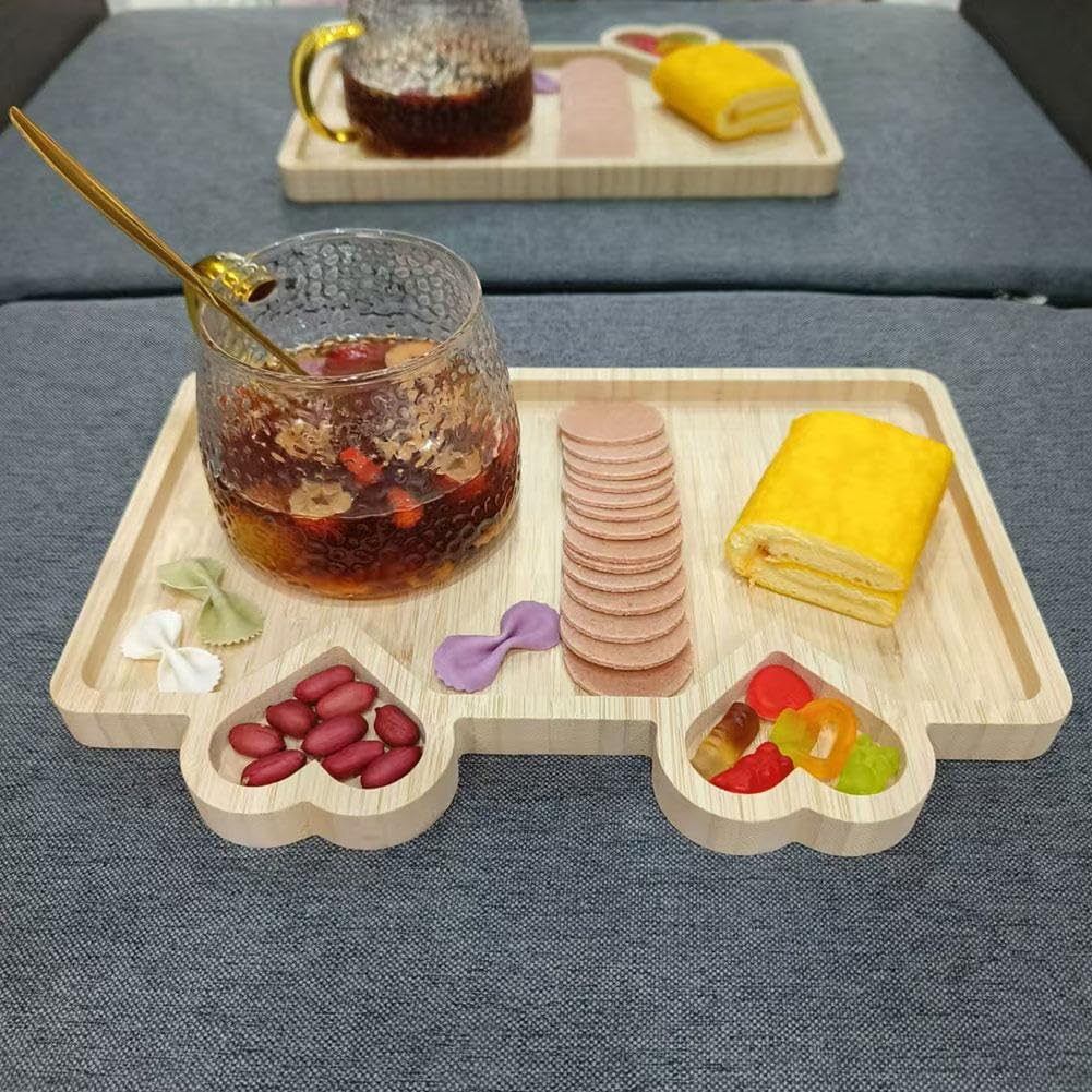 Vassoio in cartone Kraft a forma di cuore - 40 cm - Cibo per il compleanno del tuo bambino