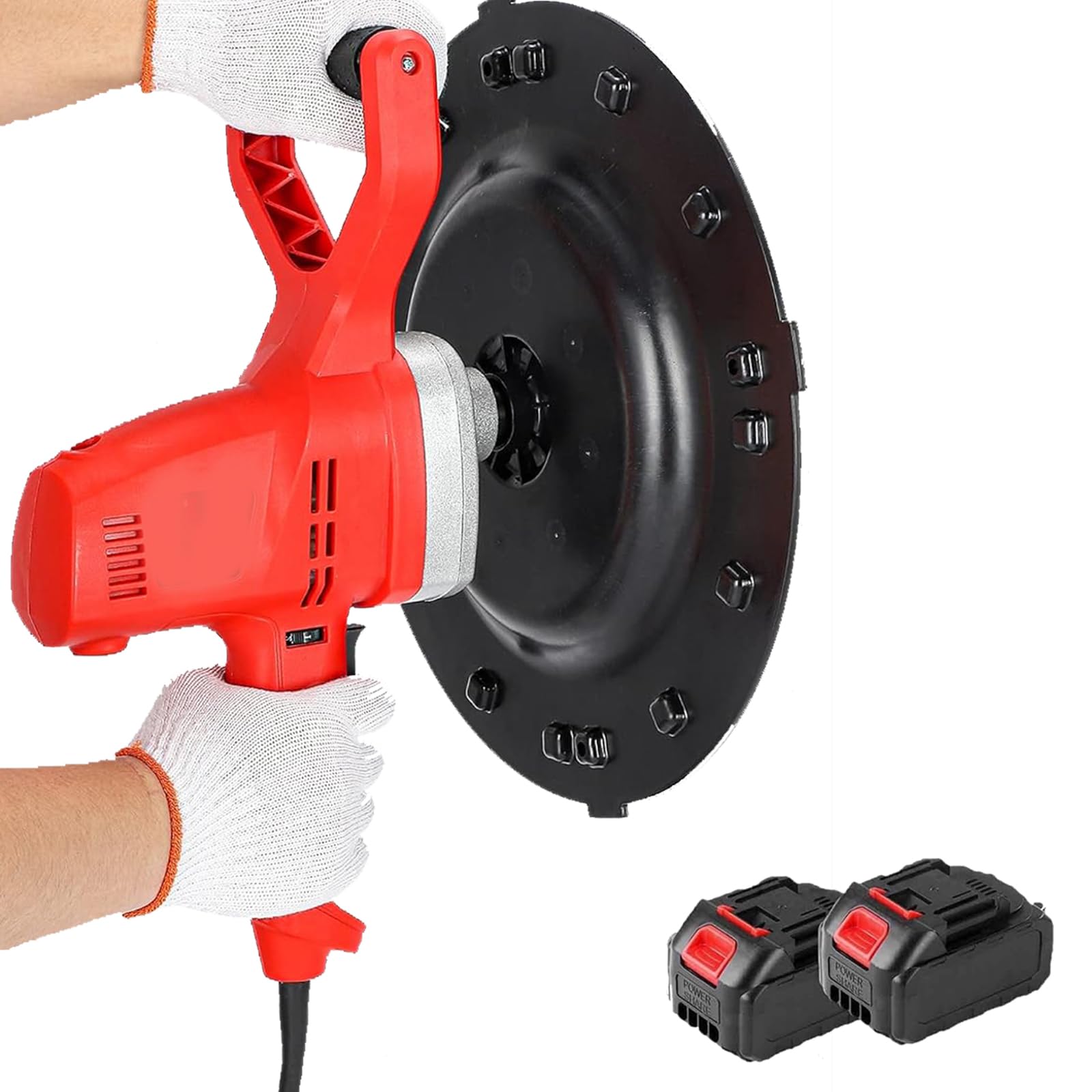 SBCGFY Electric Trowel Smoothing Polishing Machine With 6 Speeds 80-200Rpm For Wall Finishing Mortar Application