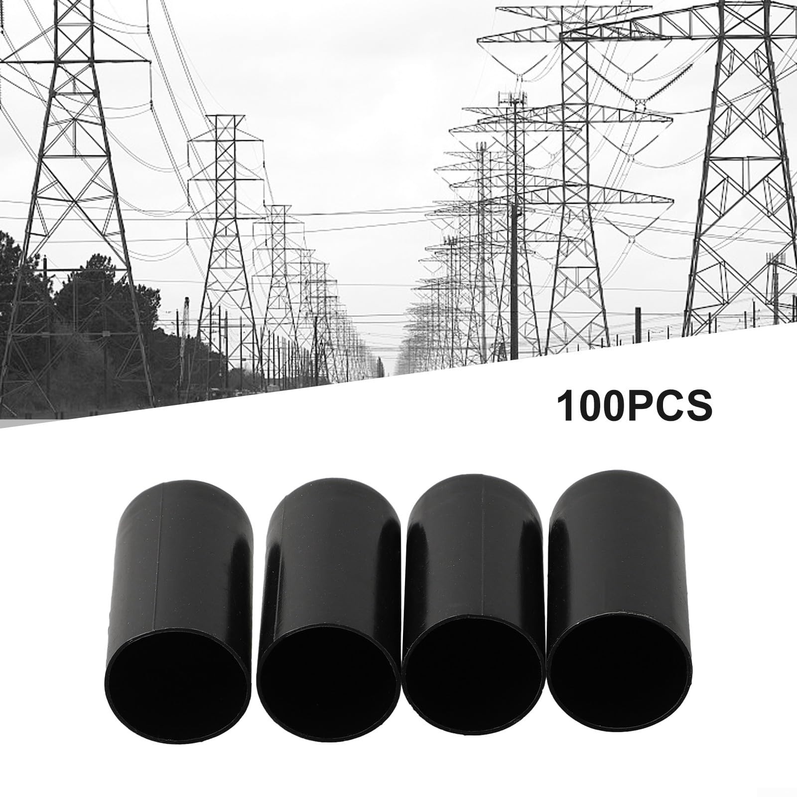 100 piezas para extremo termorretráctil de 15 a 40 mm, sello impermeable 100 piezas para (40 x 60 mm) | Poliolefina termoplástica, sello forrado, protección impermeable, 4 tamaños incluidos, fácil termorretráctil