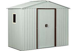 Sturdy and Secure: 8x4FT Outdoor Metal Storage Shed