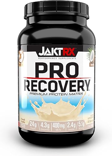 JaktRX PRO Recovery - Polvo de proteína de suero de leche después del entrenamiento - Suplemento constructor muscular y recuperación - BCAA