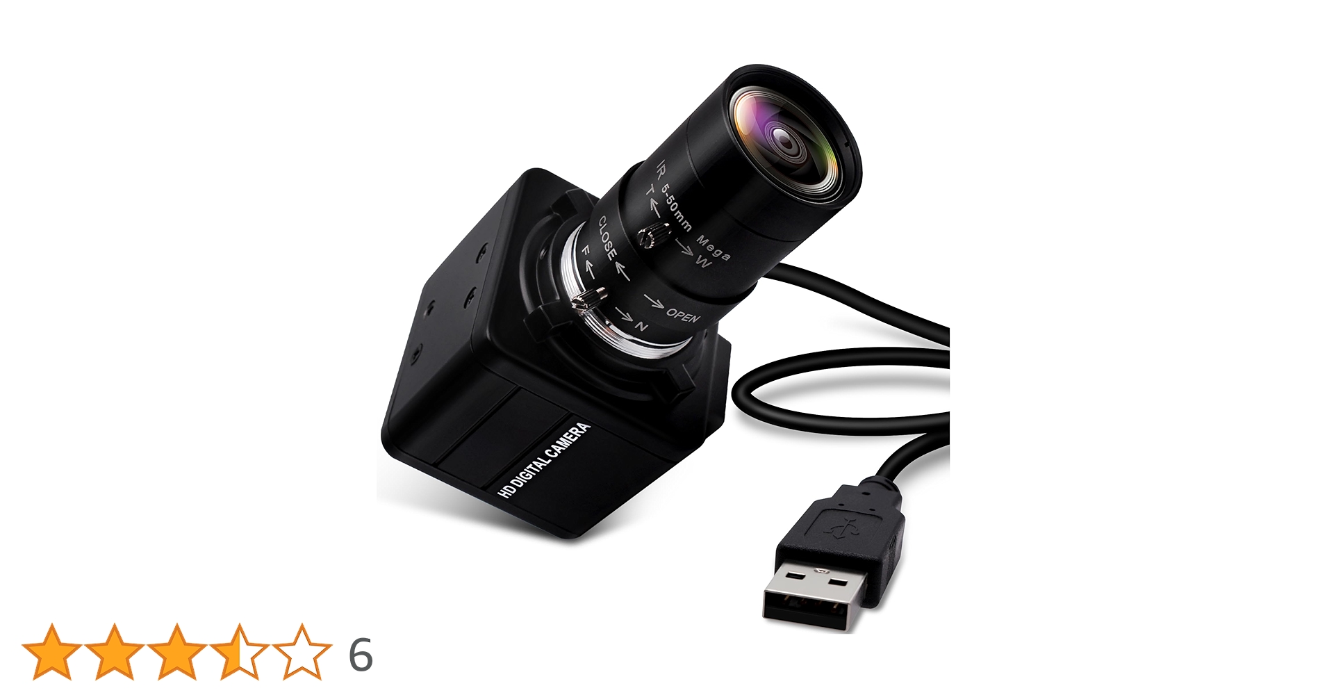 ELP USB カメラ 16 メガピクセル USB ウェブカメラCS5-50mm Amazon.co.jp: ELP USB カメラ 16 メガピクセル USB ウェブ