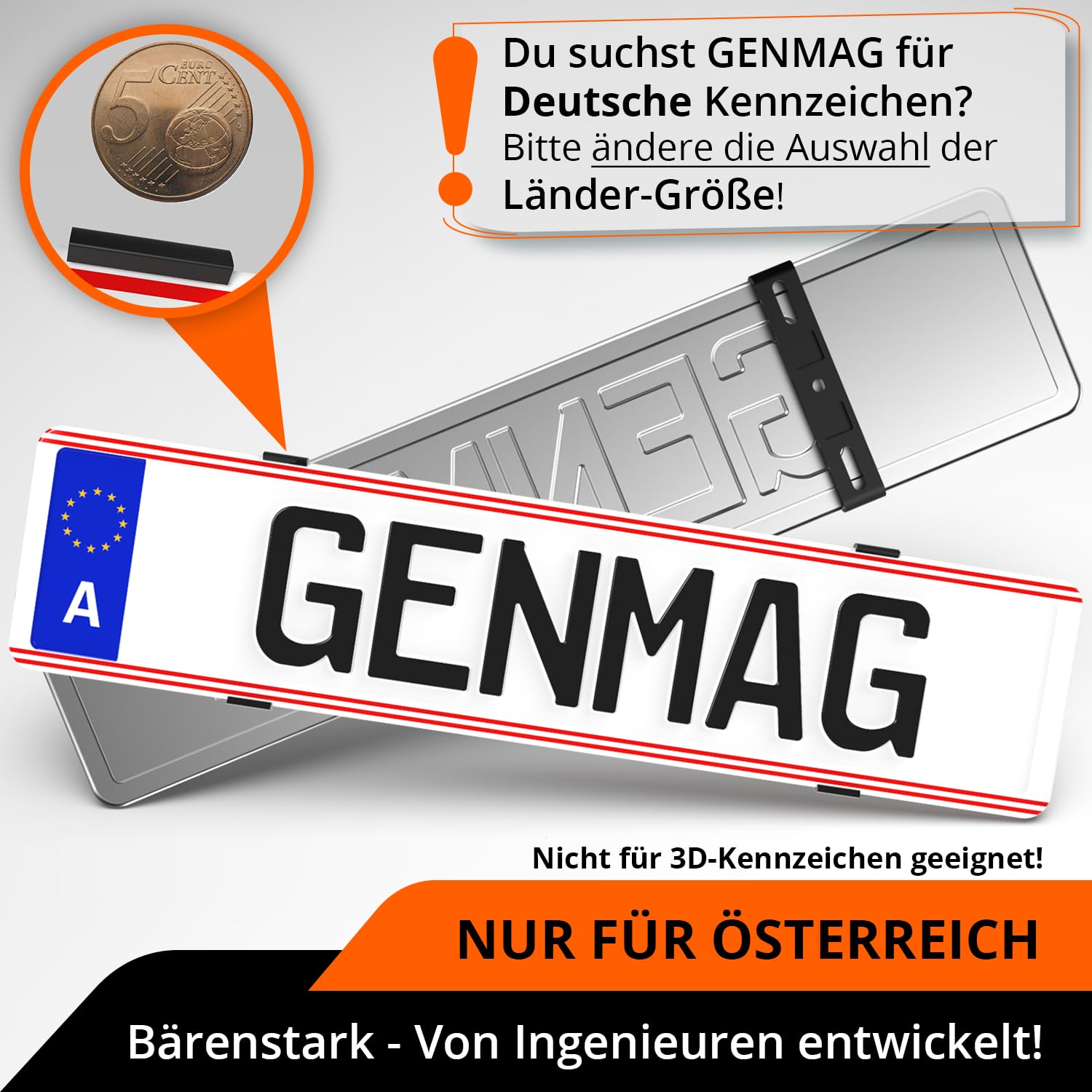 Rahmenloser Kennzeichenhalter – Minimalistisch, Wetterfest & Universell Für Auto-Kennzeichen Ohne Störende Rahmen