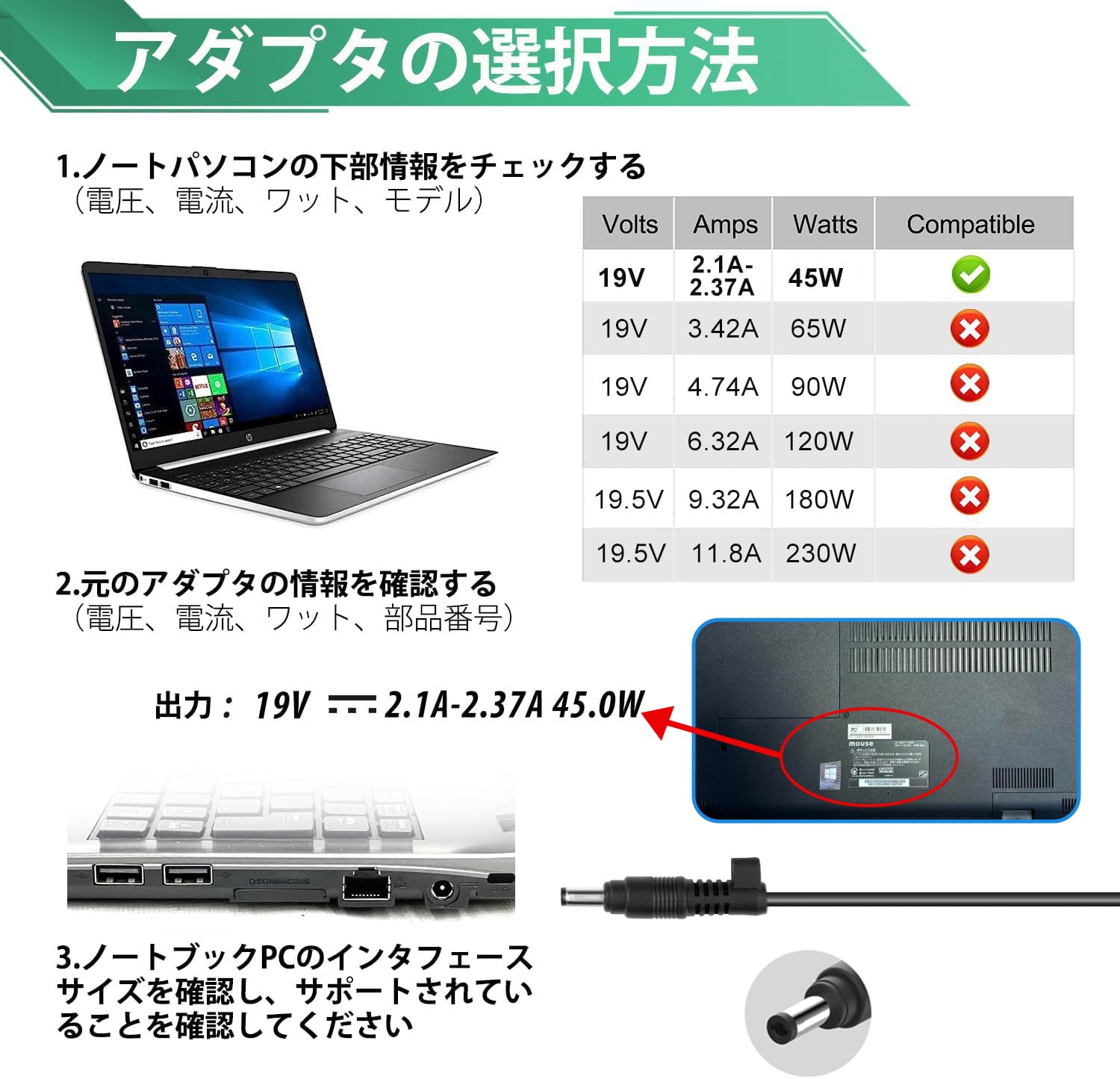 Amazon.co.jp: HKY ACアダプター 交換用充電器 対応 マウス