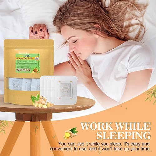 Miniatura 2 de TEWEAE Almohadillas 2 en 1 para pies, 120 almohadillas para rasgar y usar almohadillas de pie de ajenjo de bambú de jengibre puro, almohadillas