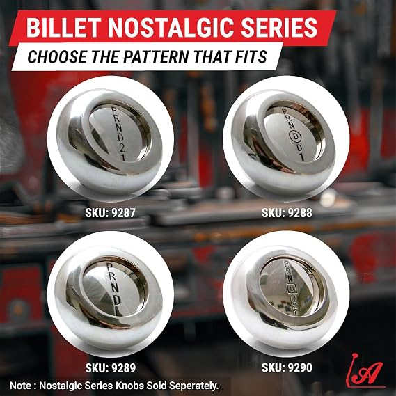 American Shifter ASCSN13007 Custom Shift Knob (Push Button Billet Custom Shift Knob ~ PRNDD1)
