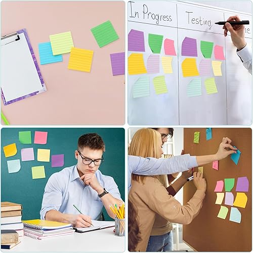 Miniatura 6 de Seajan 240 blocs de notas adhesivas de 3 x 3 pulgadas, multicolores brillantes, autoadhesivas para estudiantes, profesores, suministros de oficina,