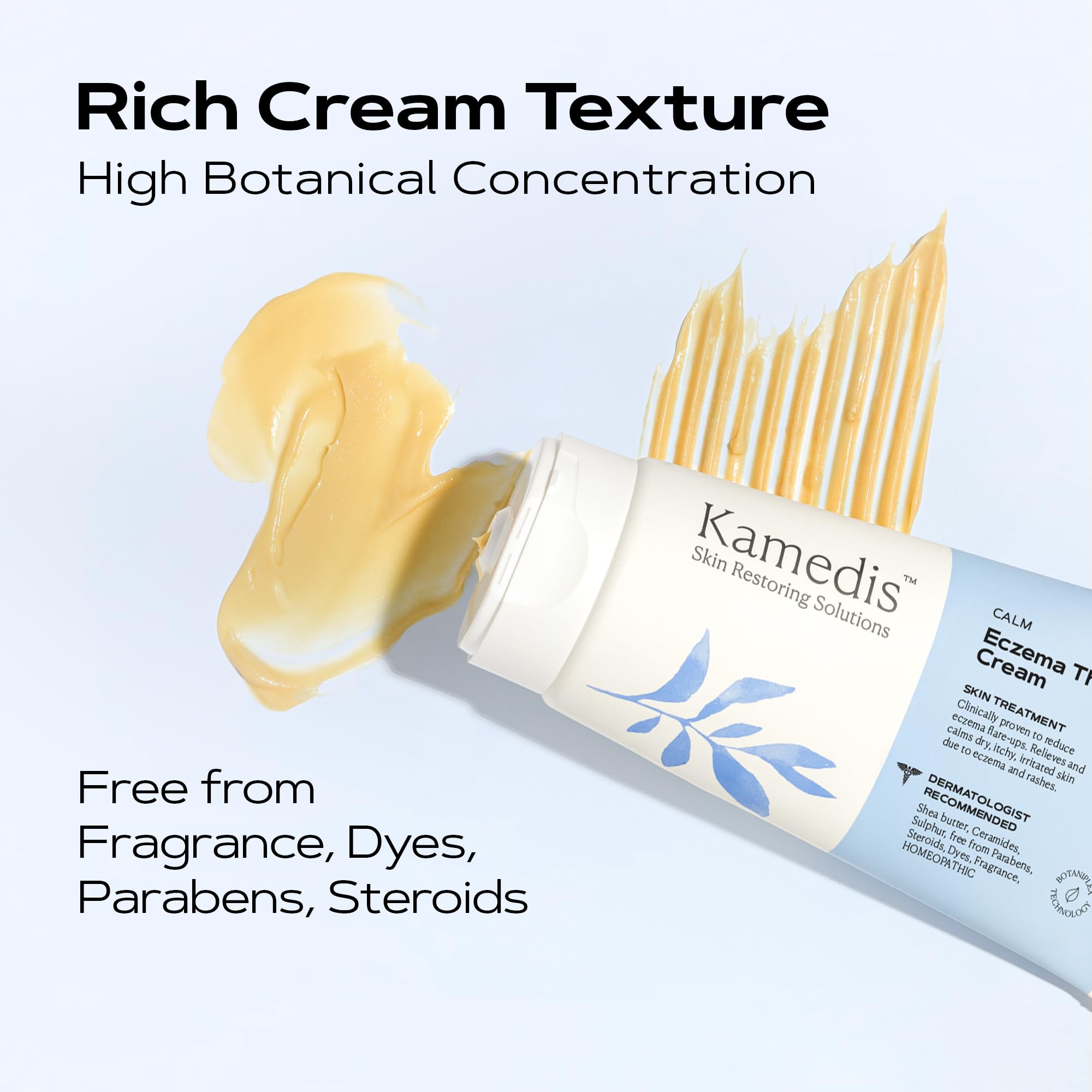 KAMEDIS Beruhigende Körpercreme für Ekzemtherapie Patentierter botanischer Komplex Klinisch bewährt für juckende, trockene und gereizte Haut. Von Dermatologen empfohlene feuchtigkeitsspendende