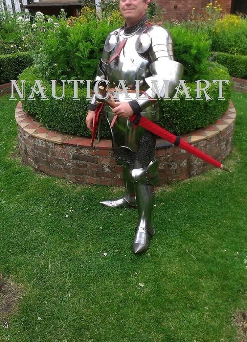 NauticalMart Medieval Knight Full Suit of Armor Combat Armor - Halloween