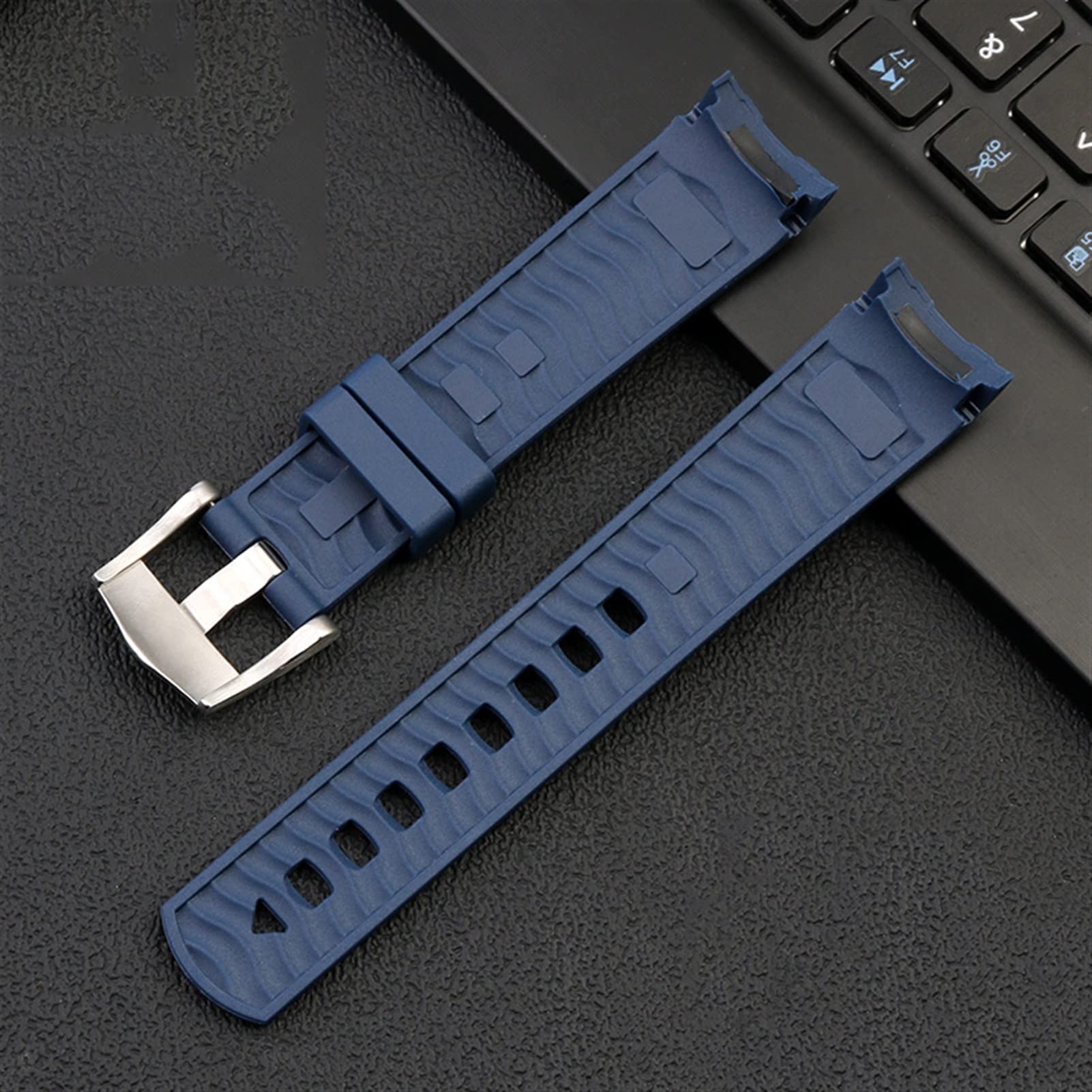 Bande de montée en Caoutchouc de 20 mm 22 mm pour 003 007 AT150 Boucle Boucle Silicone Brace Bande