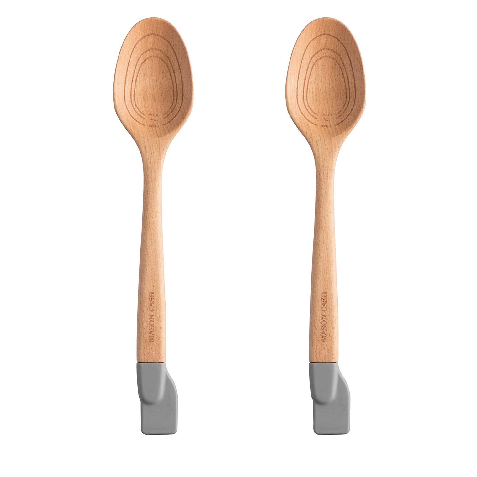 Mason Cash Innovative 2in1 Kitchen Solid Spoon & Jar Scraper Beige (Pack of 2)