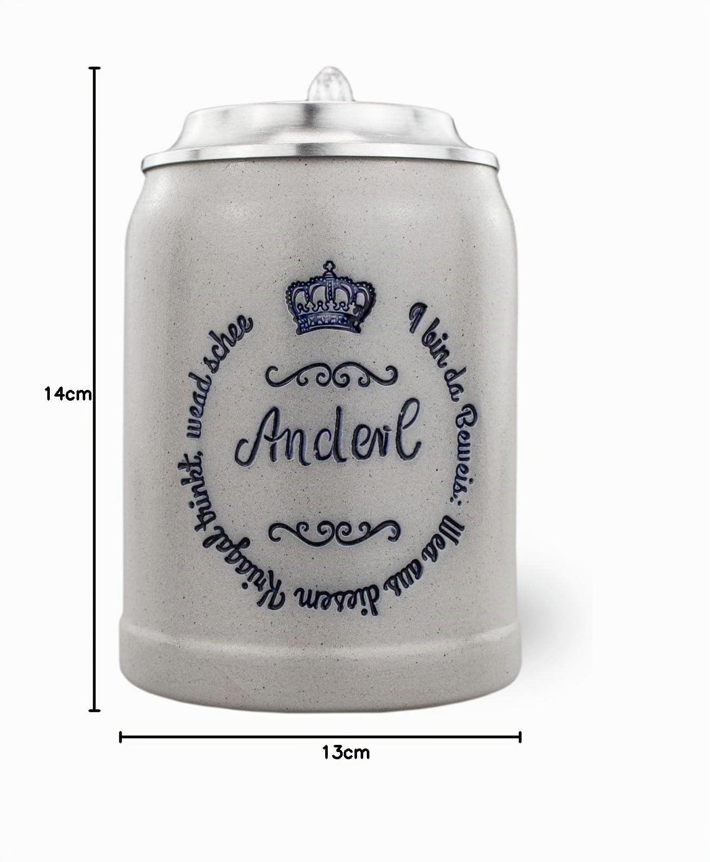 Bavariashop | PREMIUM Bierkrug I bin da Beweis | Gravierter Bierkrug mit Zinndeckel | personalisiertes Bierglas mit Wunschgravur | 0,5 Liter