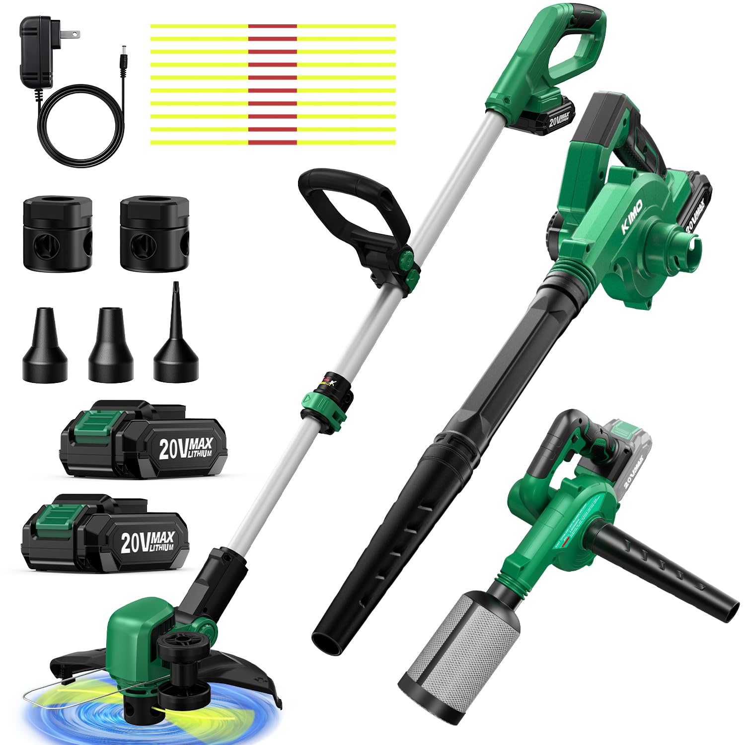 KIMO 20V Weed Wacker and Blower Combo