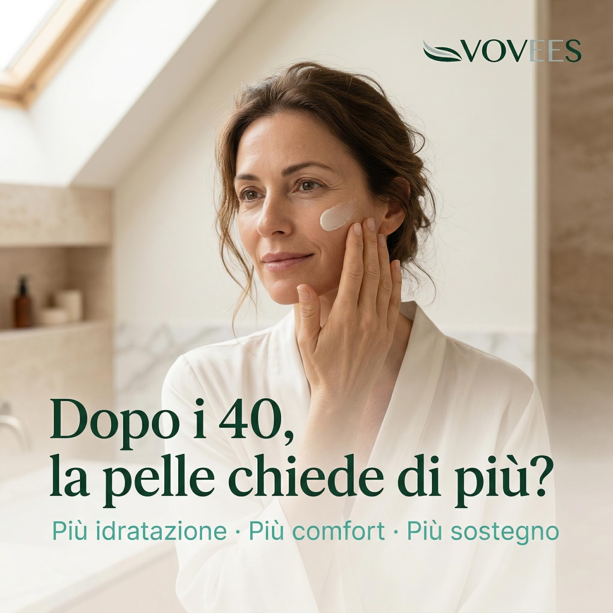 VOVEES ARTEMIS Crema Idratante Viso Antirughe Donna, Pelle Matura, 50 ml