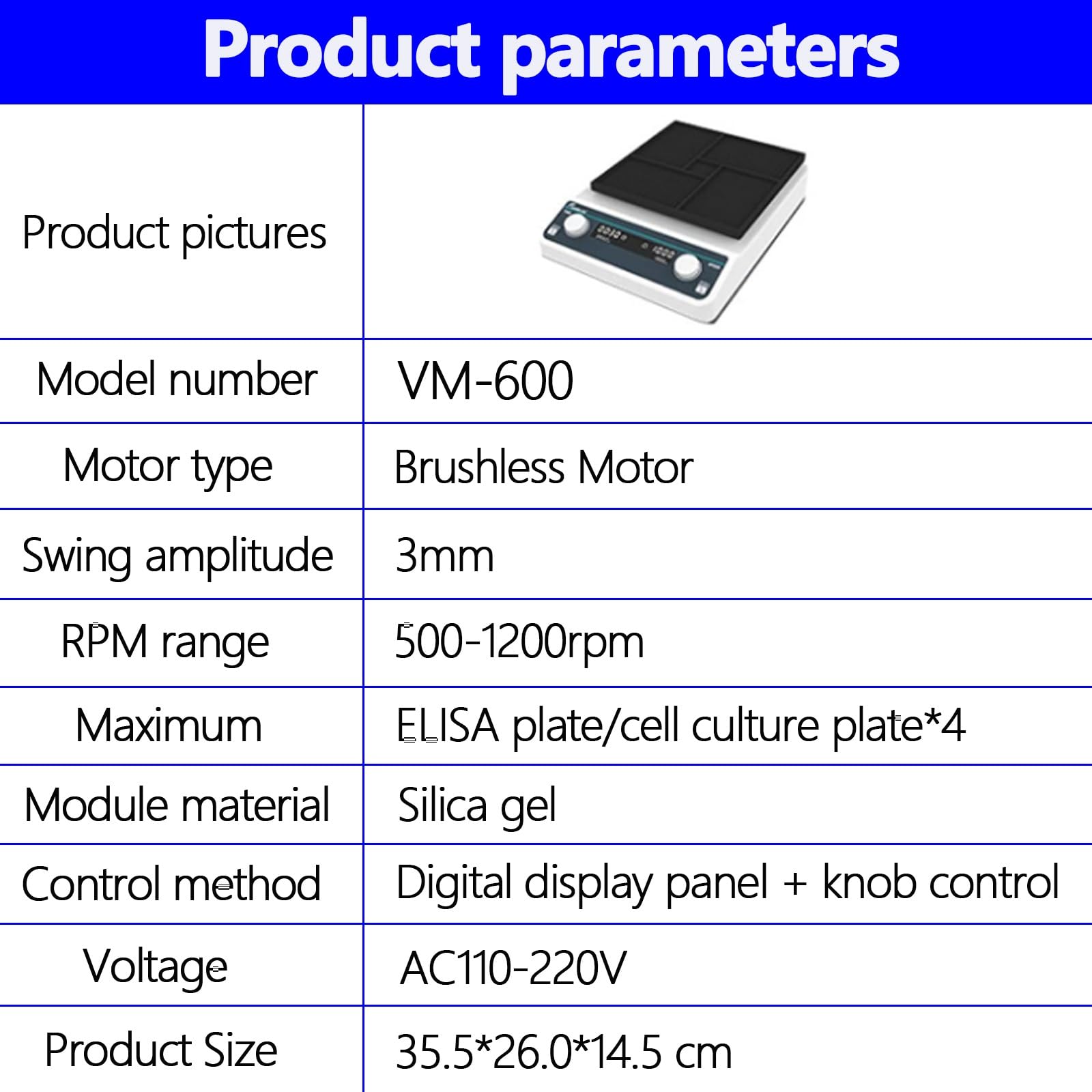 Agitadores digitales de microplaca, control preciso de velocidad, pantalla LED, operación conveniente para análisis de muestras de laboratorio y experimentos educativos