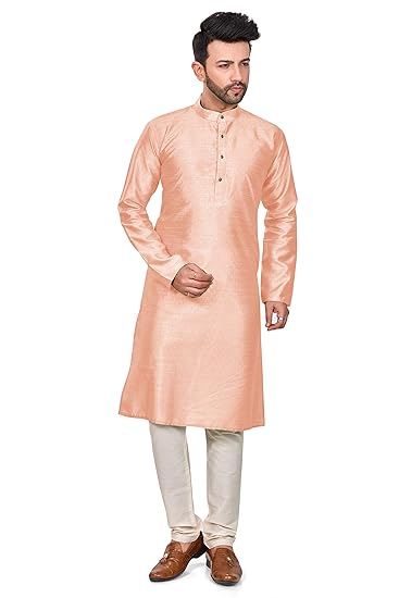 Cotton Jacquard Blend Kurta Pyjama Set for Men | Traditional and Elegant Design | Mandarin Collar & Full Sleeves| Timeless Style & Comfort