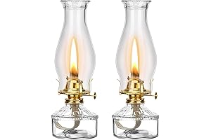 Tuanse Pair of Durable Oil Lamps: Enhance Your Ambiance and Preparedness