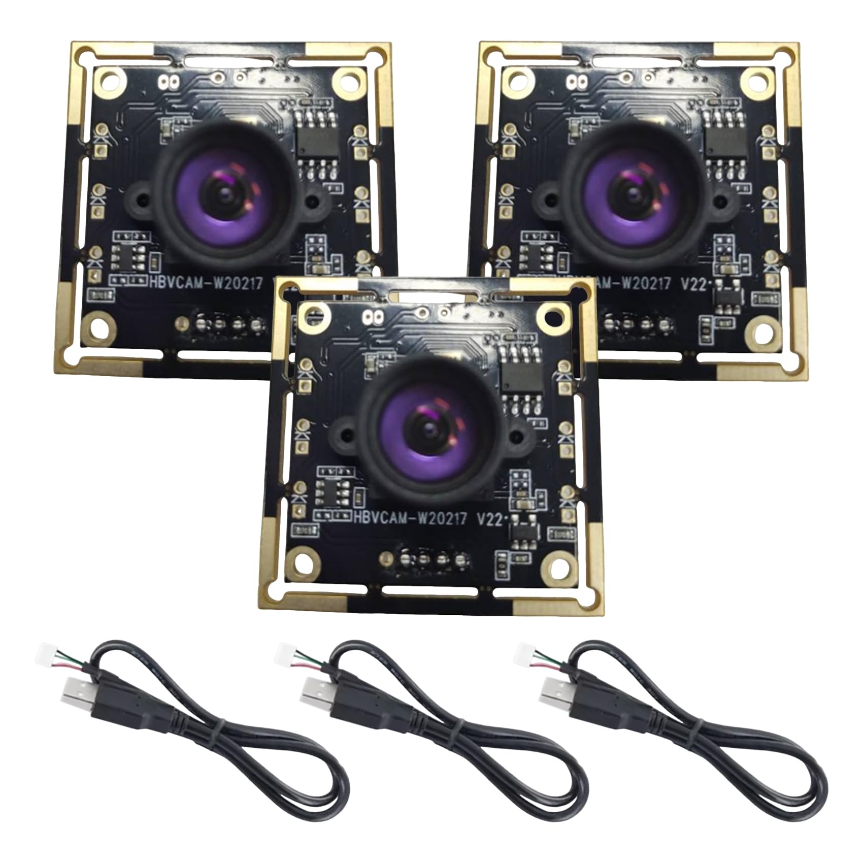 Modulo fotocamera 3 pezzi 100 gradi OV9732, 2 m, 1280 x 720, 30 Fps, per fai da te Autodarts.Io, unità USB gratuita