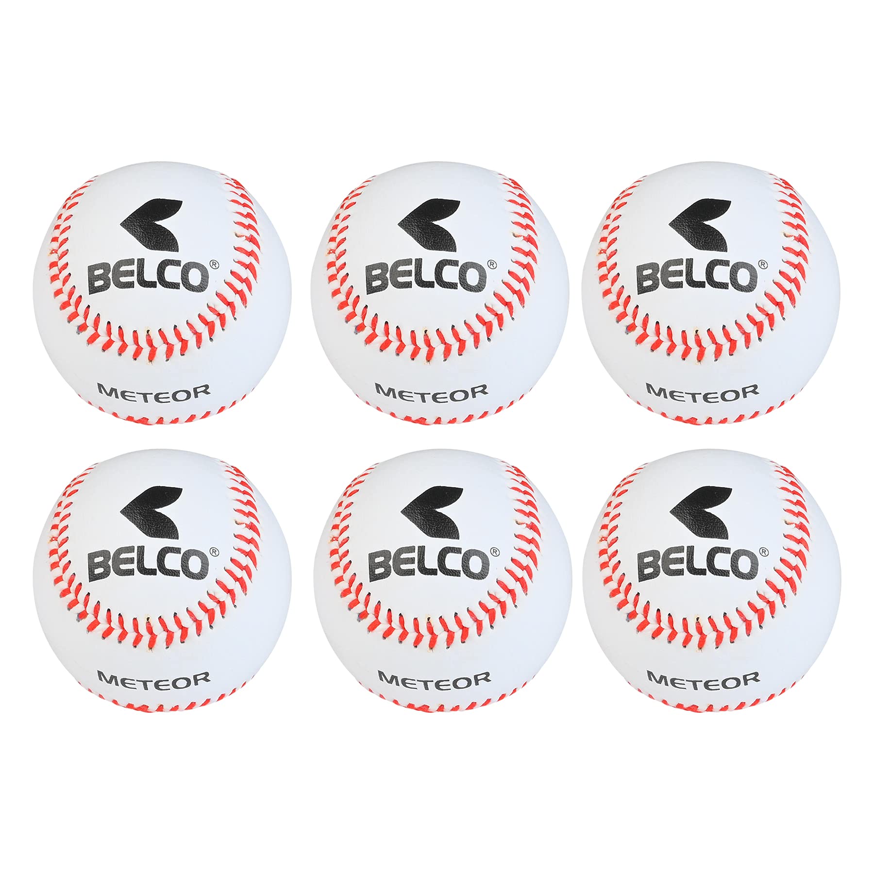 Belco Baseball, Competition Grade Baseball Ball Official Size (PVC Baseball Pack of 6)