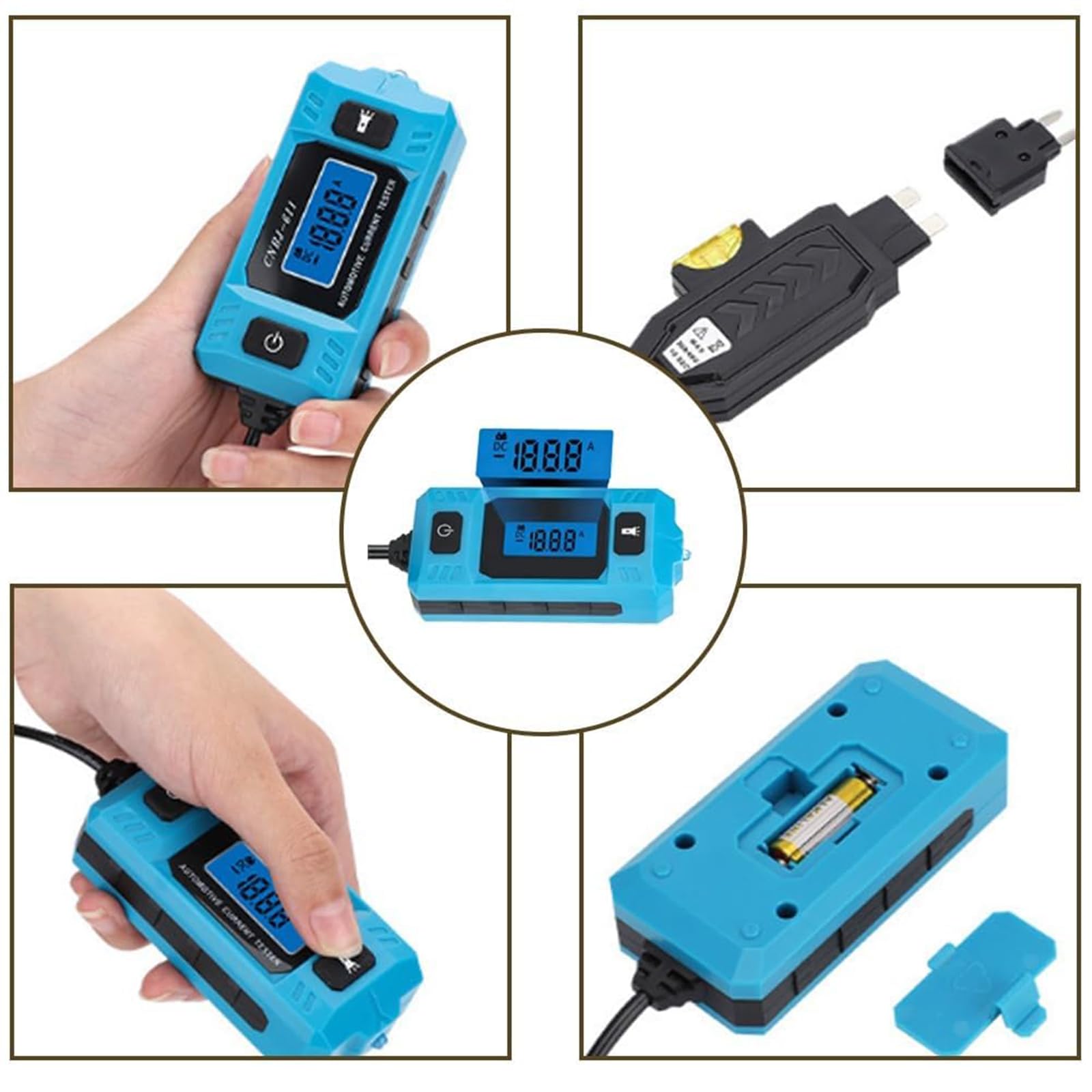 Ensemble professionnel de détecteur de courant sombre de voiture ABS avec outil d ' entretien de lampe de poche Ensemble professionnel de détecteur de courant sombre de voiture ABS avec outil de lampe