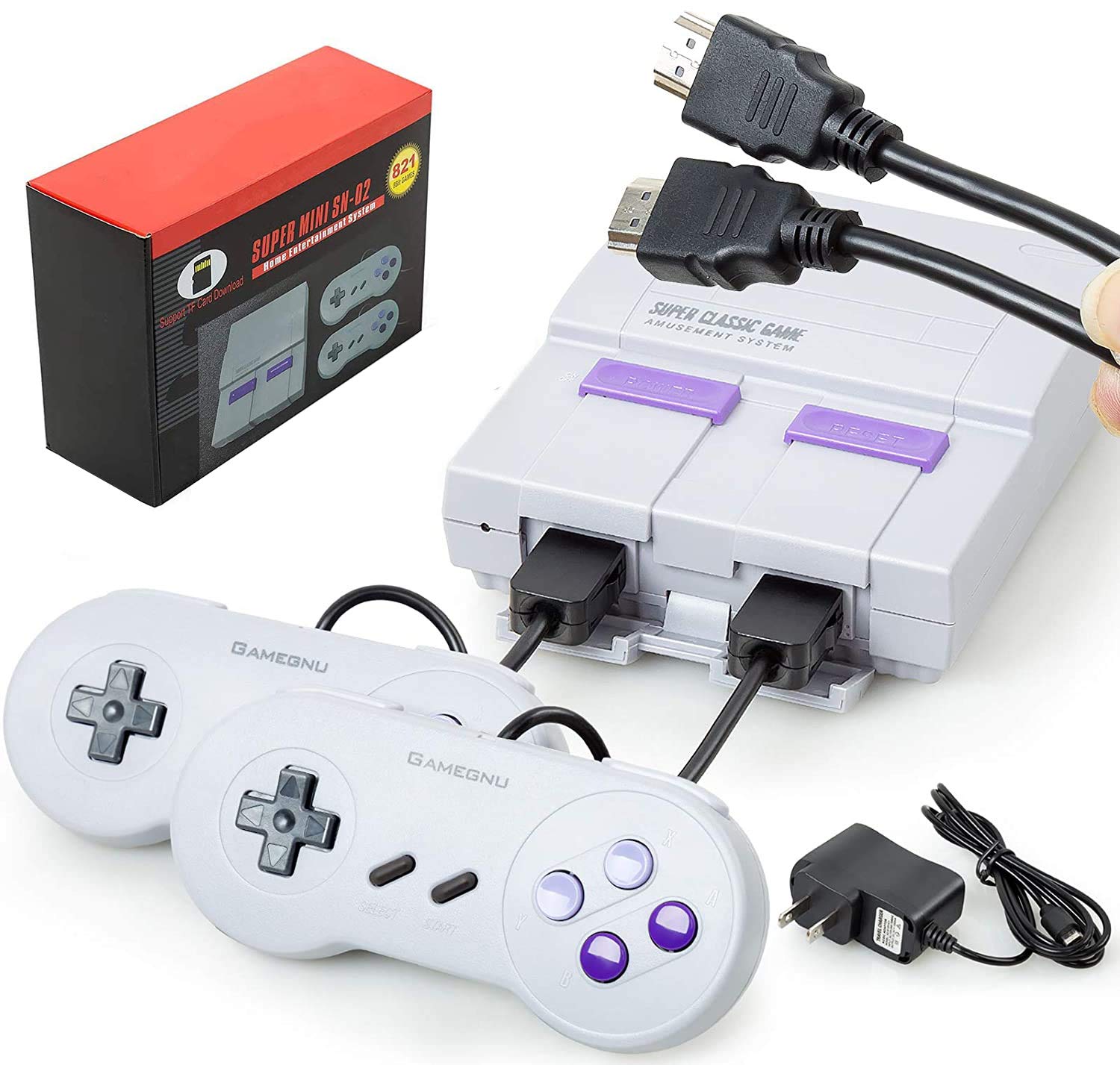 Retro Game Console, Classic Video Game Console - Super Console X Cube, Built-in 33,000 + Games, Support 4K HD Output, 4 USB Port, LAN/WiFi, 2 Gamepads, Ideal Gift for Backing to Childhood(64GB)