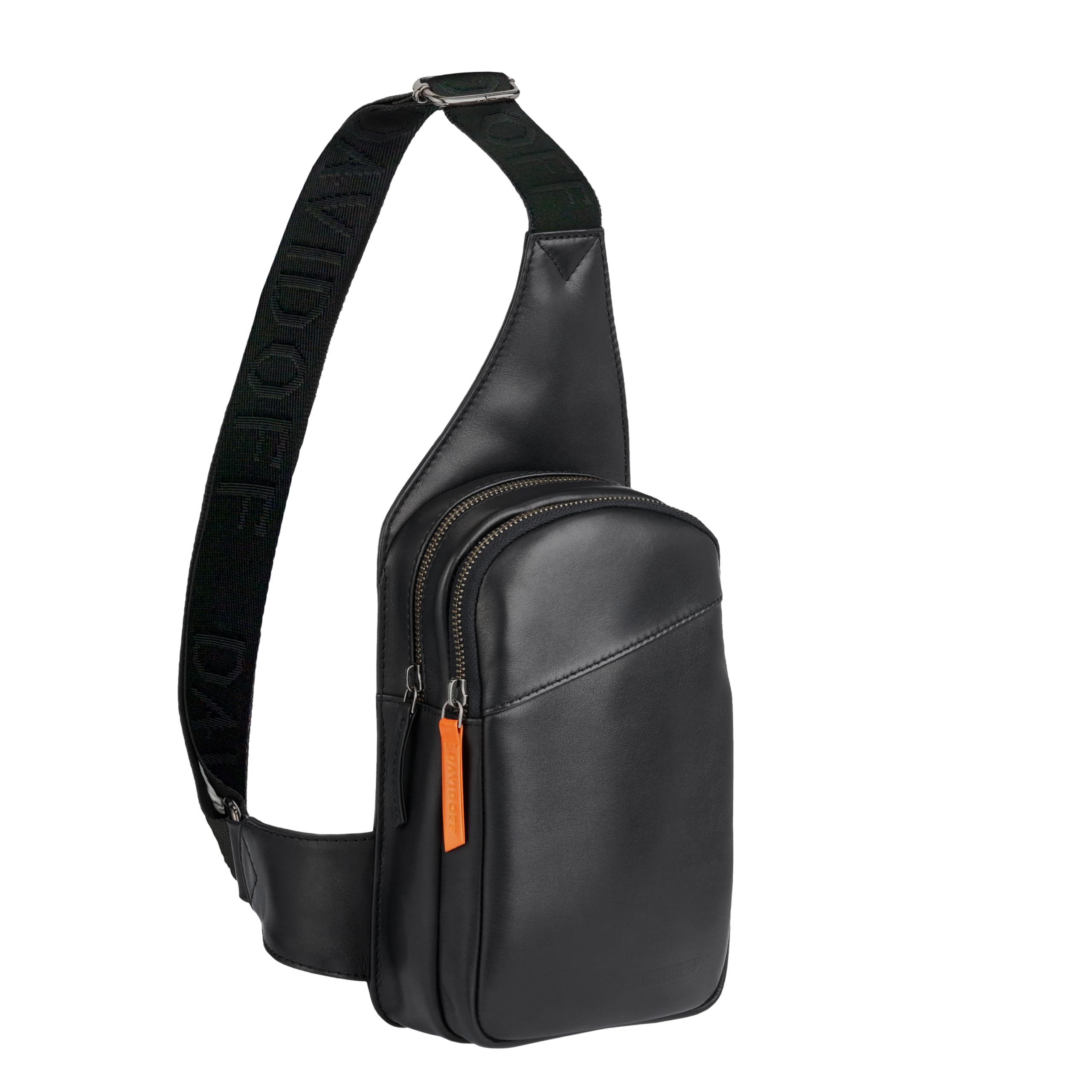 DAVIDOFF ESSENTIALS Sling Bag – Herren Umhängetasche aus feinem Leder