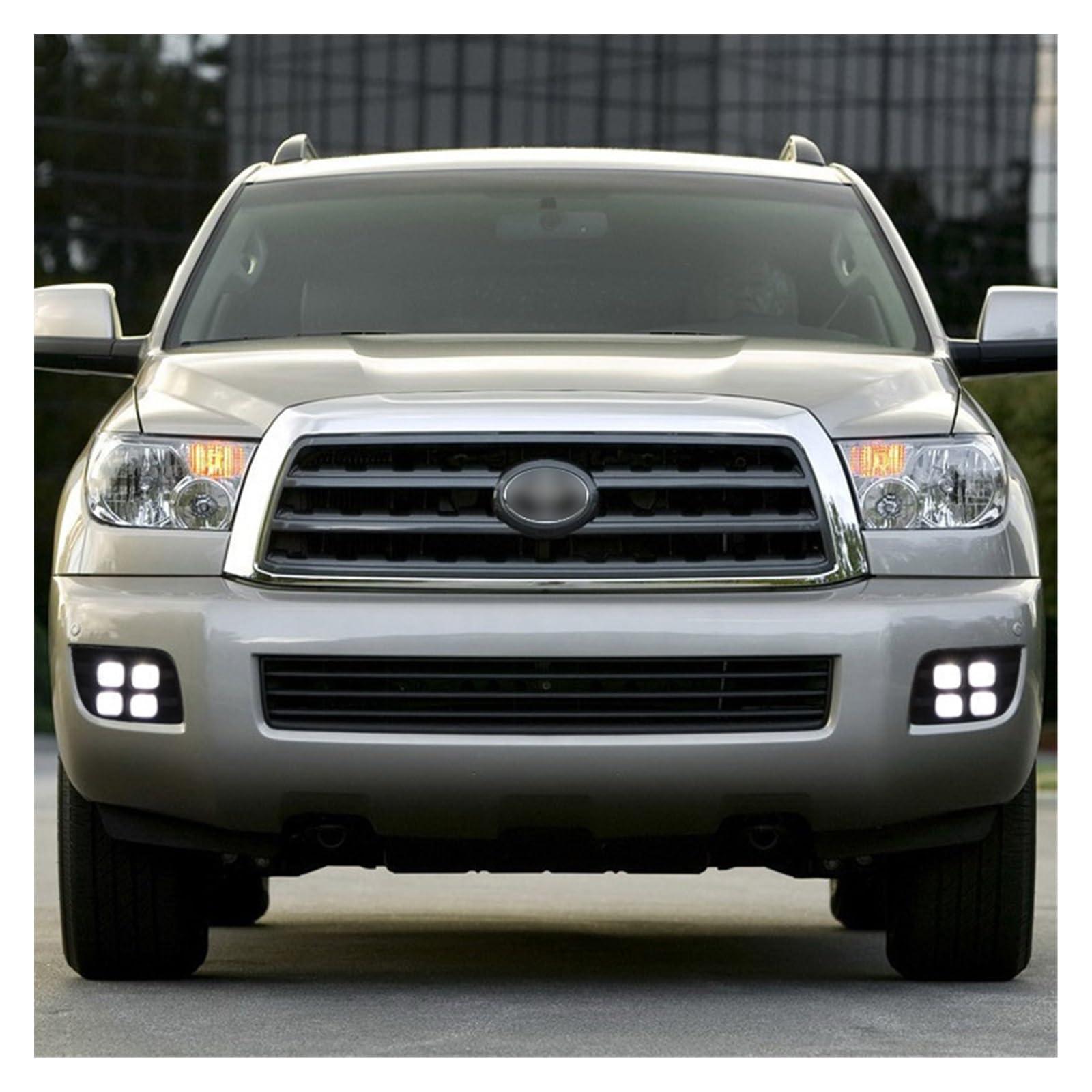 Luci Antinebbia Anteriori Luci Diurne A LED DRL Per Auto 12V Per Sequoia 2007-2014 2015 2016 2017 Indicatori Di Direzione Gialli Luce Di Marcia Diurna 12v Fendinebbia Automatico