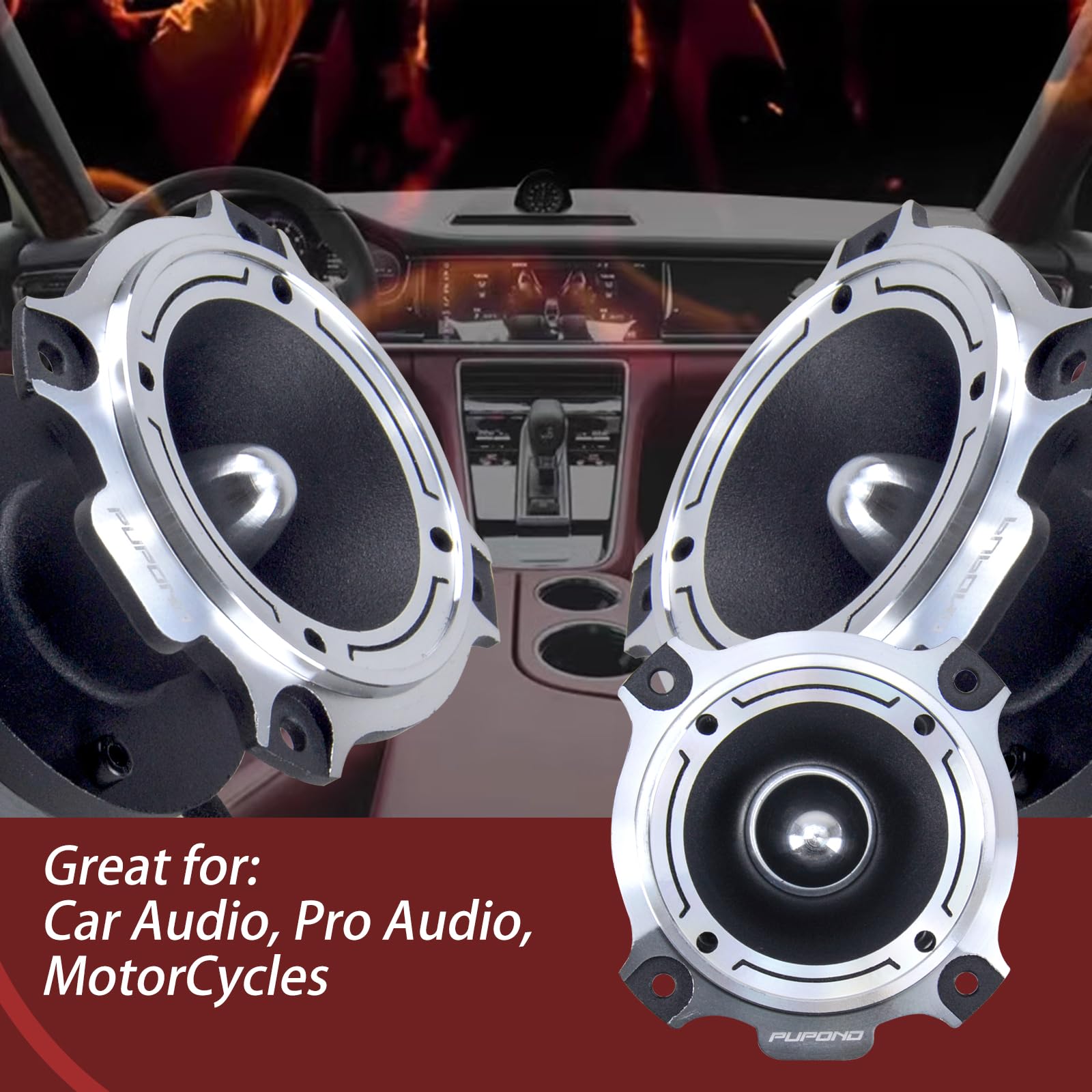 EBTOOLS Pour Haut Parleur Tweeter Paire De Tweeter De Haut Parleur Audio Universel De Voiture 12v Tweeter Audio De Voiture Noir En Plastique 90327551