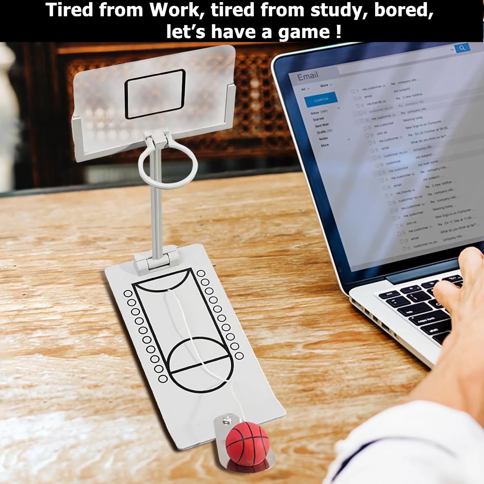 Mini Panier De Basket De Bureau – Jouet Décompression Amusant Et Mignon Pour Enfants Et Adultes, Design Métal Robuste