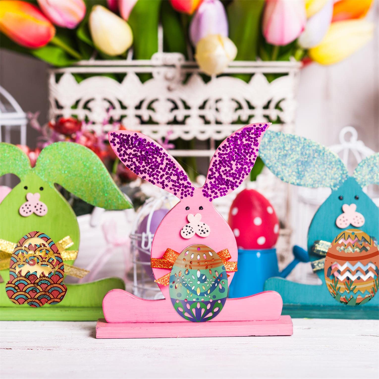 OPITEC - LOISIRS SCIENCES CREATIVITE | Oeufs De Pâques En Bois Avec Lapins