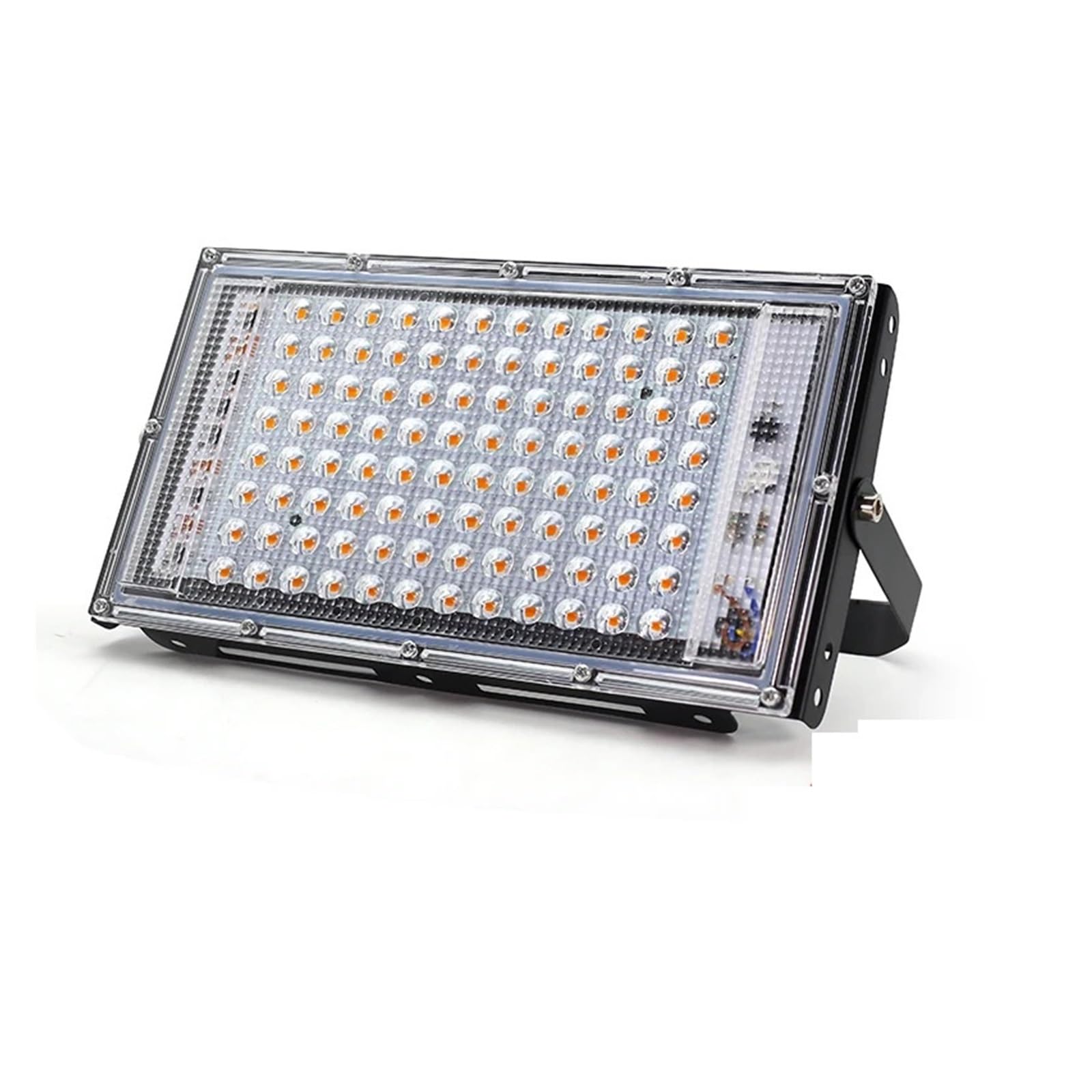 LLOOPK LED Flood Light, 50W 100W Outdoor Led Floodlight Full Spectrum LED Plant Growth Lamp Spotlight Projector Streetlight Grow Light(100W No Plug)