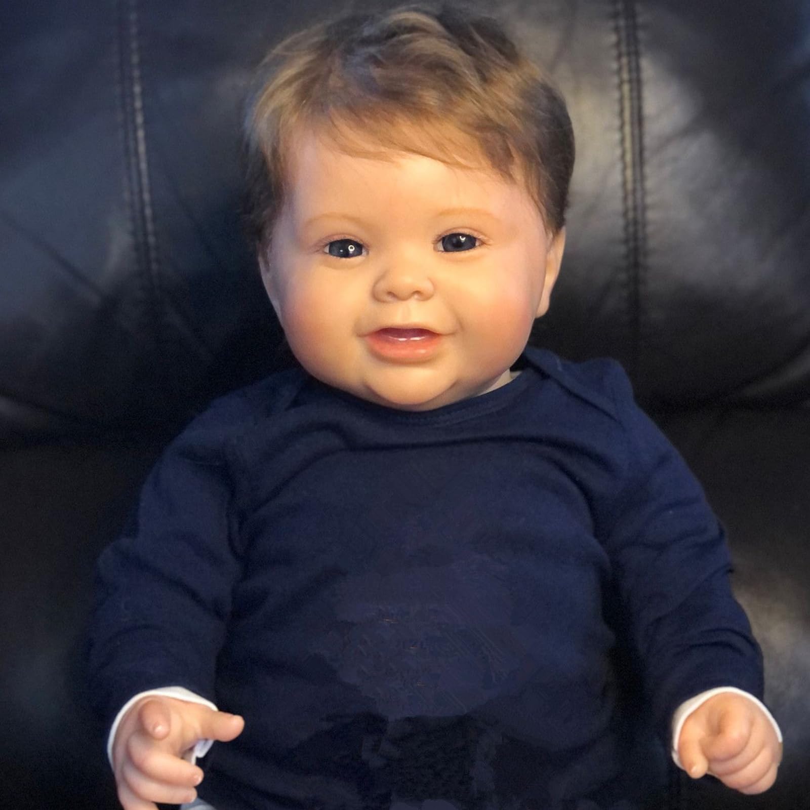 ZIYIUI Réaliste Bébé Reborn Poupées 20 Pouces 50 Cm Bebe Reborn Gar Silicone Plein Corps Avec Sucette Magnetique Bebe Rebo Am