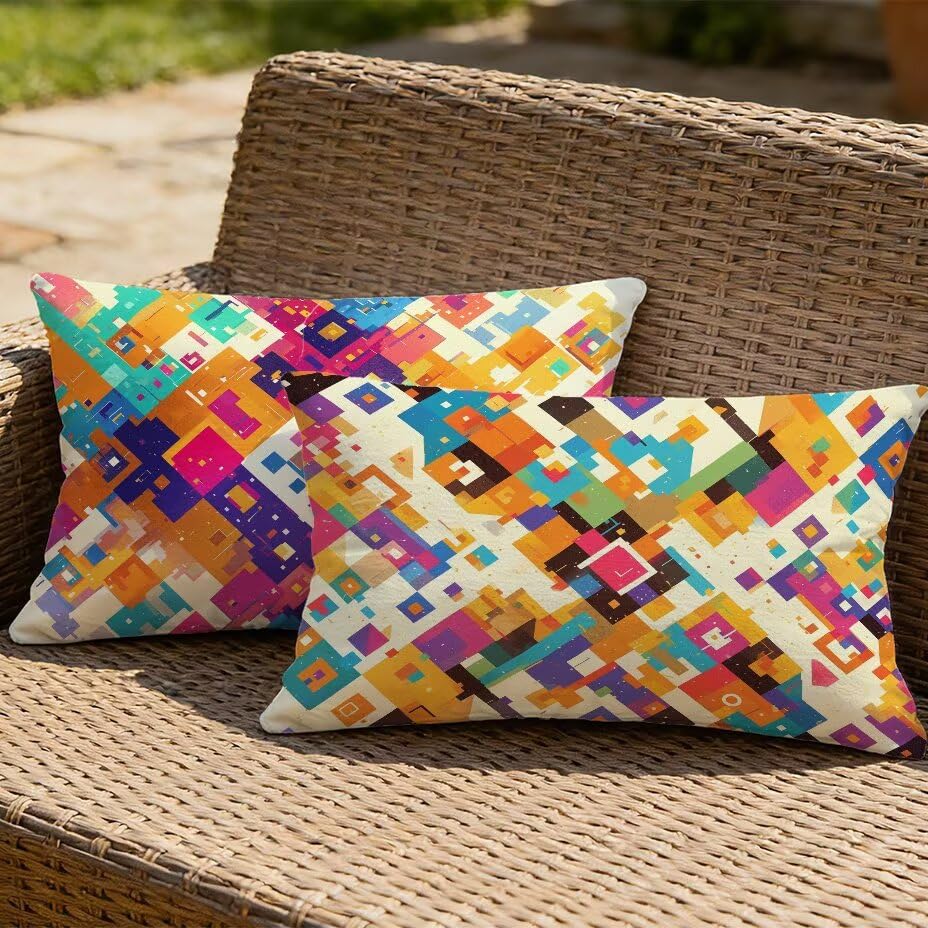 Coussin lombaire extérieur 50x70 imperméable aspect lin de qualité