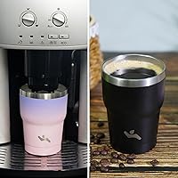 Vista 7 de 10 oz Tumbler with Handle and 2 Straw 2 Lid, Insulated Water Bottle Stainless Steel Vacuum Cup Reusable Travel Mug,Black