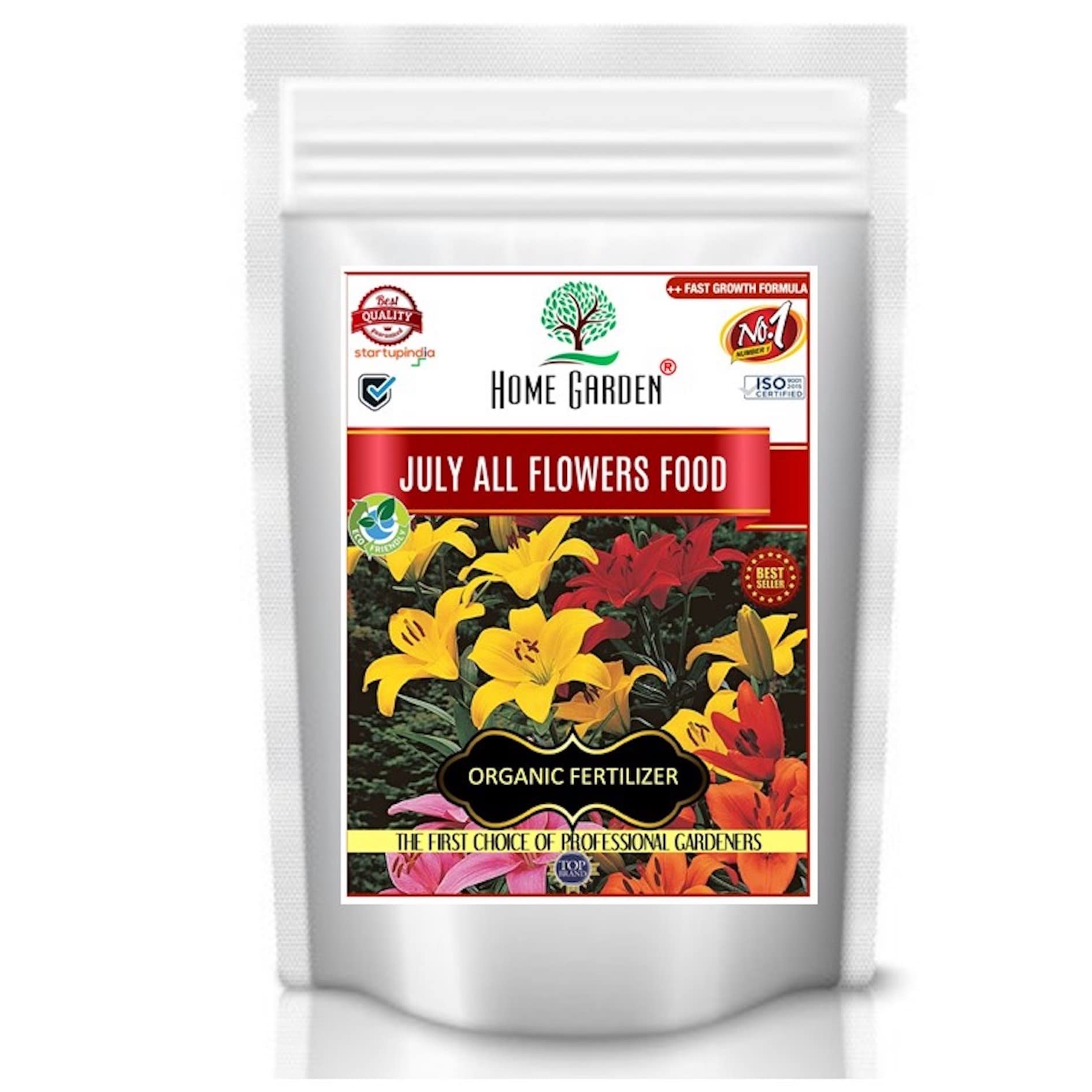Home Garden July All Flower Food Essential Organic Fertilizer For July All Flower Plant With Fast Action Formula (900 gm)