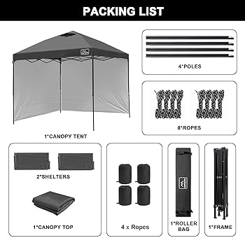 Amazon.com : KAMPKEEPER 10x10 Easy Pop Up Canopy Tent with 2