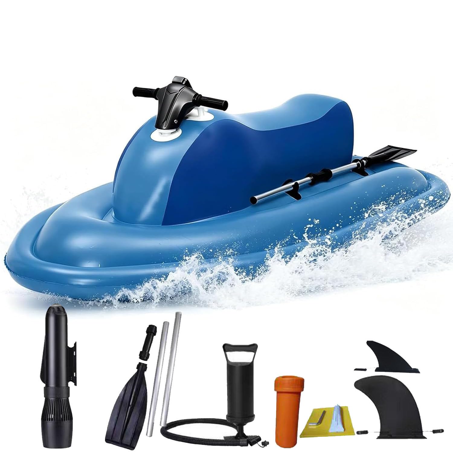 Mini Bote Inflable 500w,Moto Agua Eléctrica Para Adulto Individual 10000mah | Ligero De Transportar,Batería 10000 Mah,Perfecto Para Diversión En Piscina Y Lagos Tranquilos