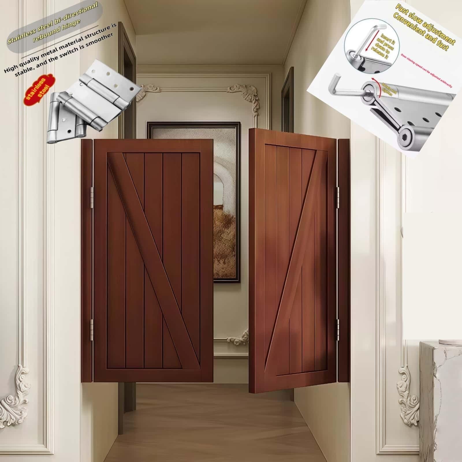 Porte de café basculante, séparation de style salon pour cuisine et bar, fonction de fermeture automatique, convient pour les salles de bains et les couloirs