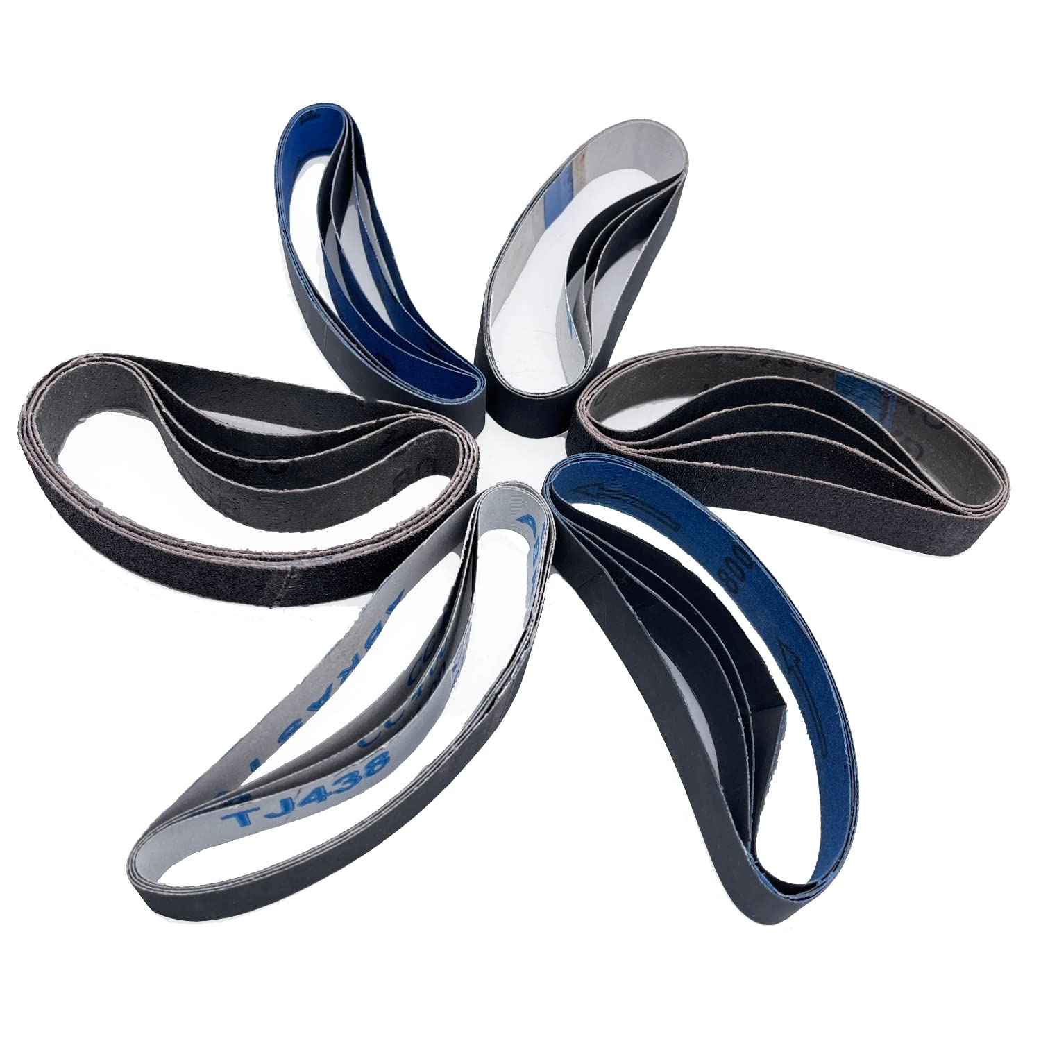 Donanim 1 x 18 Inch Knife Sharpener Sanding Belts,Coarse Grit P80 / Medium Grit P240 P400 / Fine Grit P600 P800 P1000 (Fits Ken Onion Blade Grinder Attachment), 24 Pack