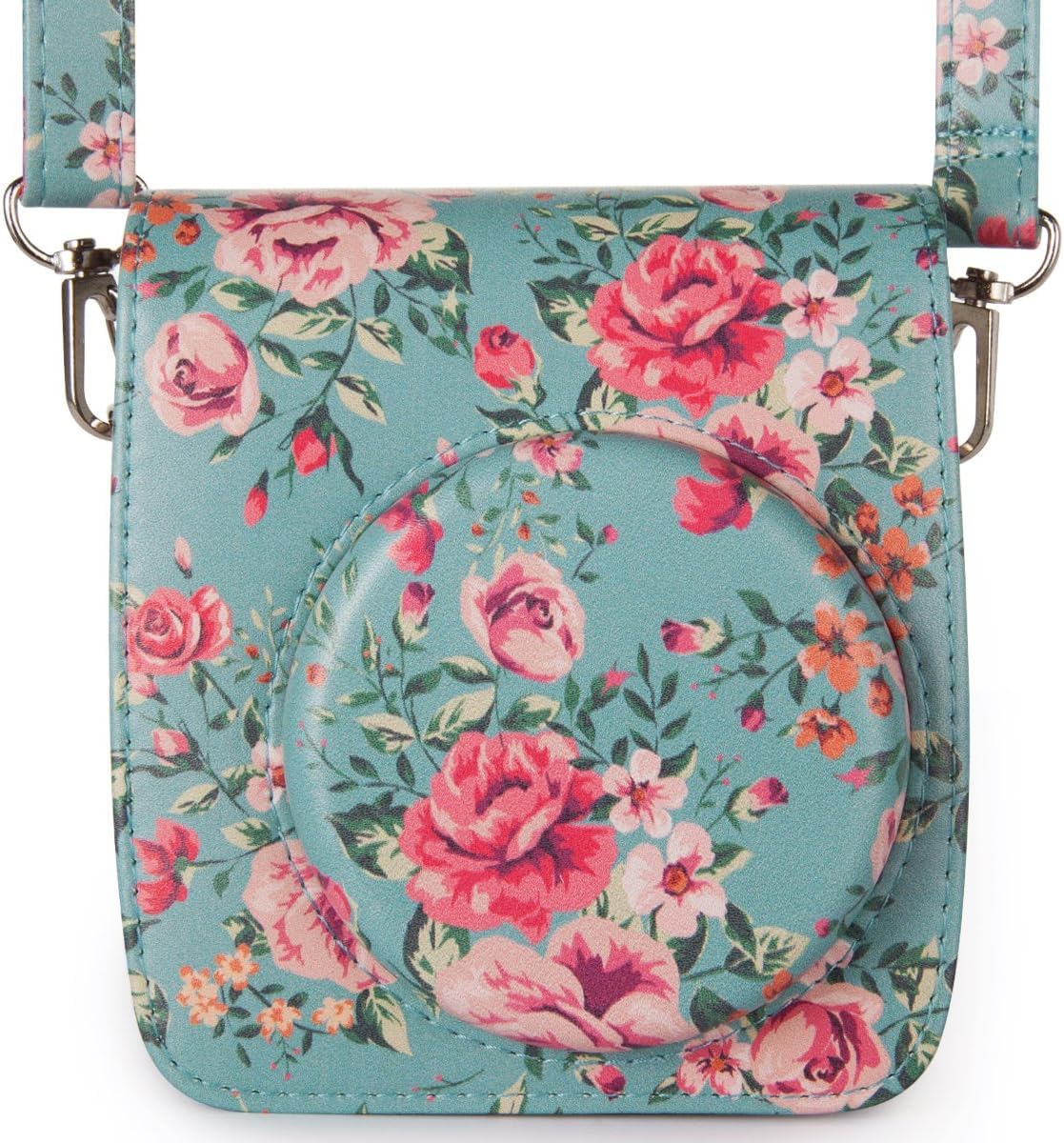 Flylther Mini 90 Instant Film Camera Case for Fujifilm Instax Mini 90 Camera-Blue Flower
