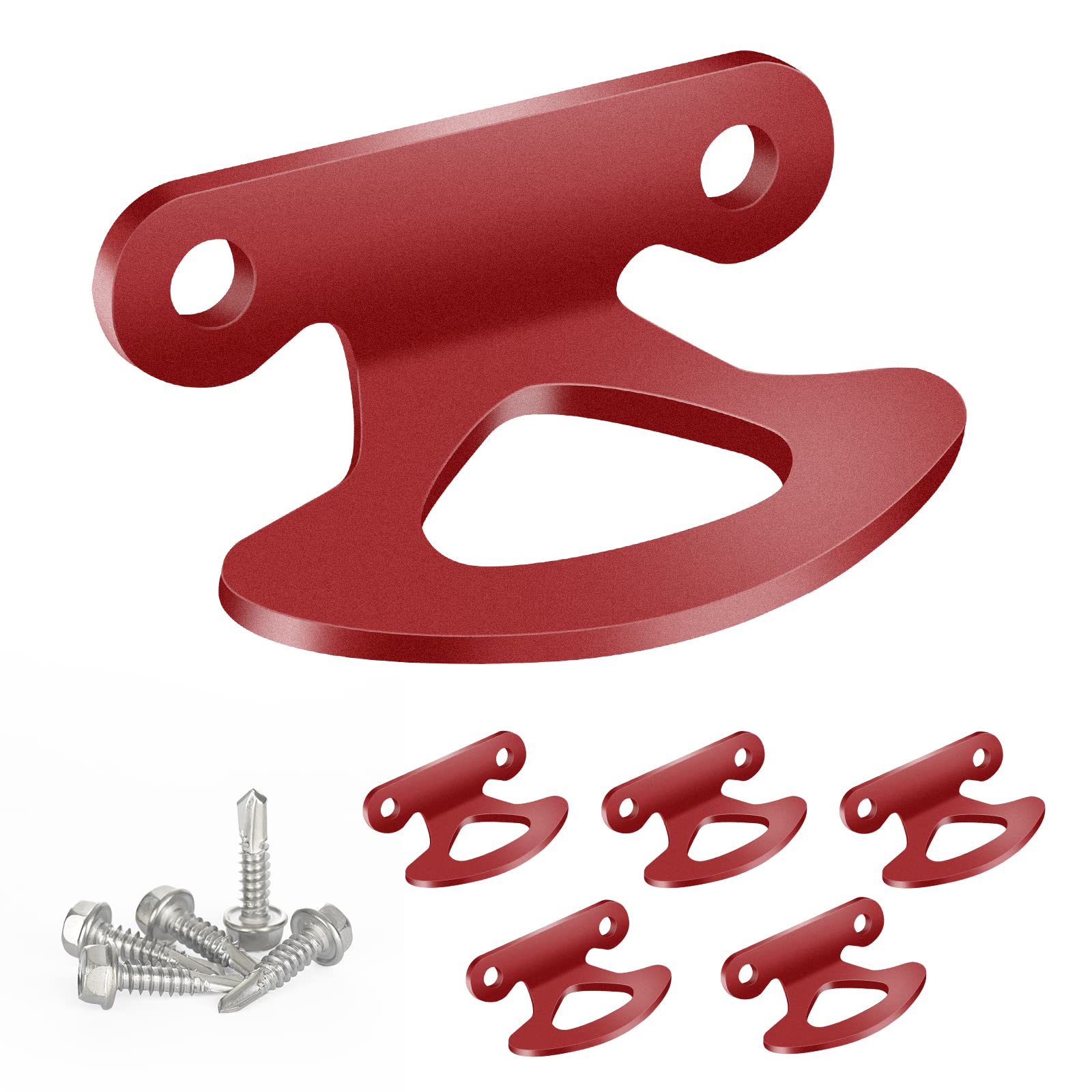 ONAGAD 6 Pcs Tie Down Anchors for 2000-2017 Ford F150 Tie Down Hooks with Red Powder Coating | Fits 2004-2017 F-150 Styleside | Fits 2001-2010 Explorer Sport Trac, Inner-Bed Pickup Truck Bed Tie Downs