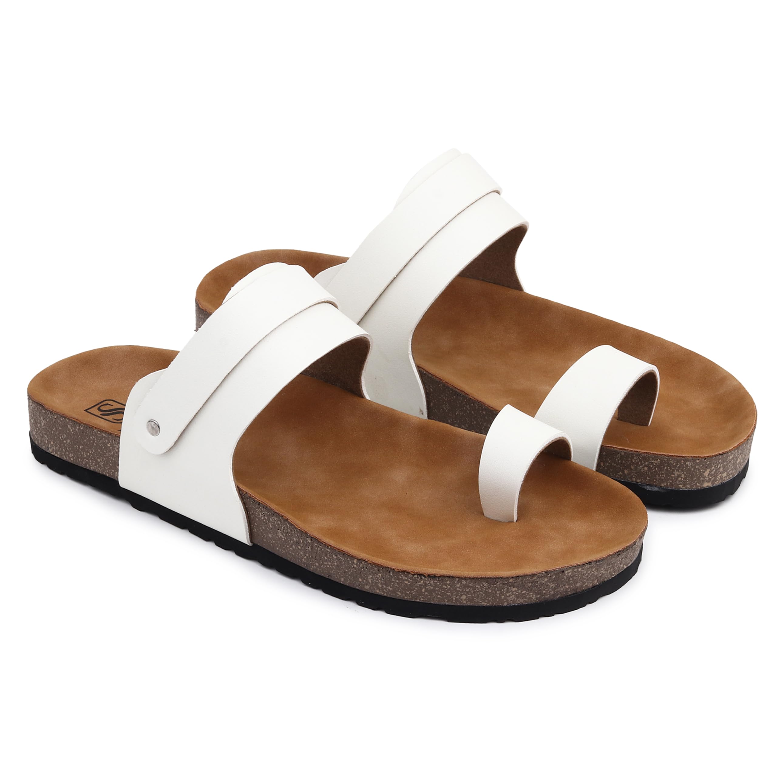 SOULSUN Cork Comfortable Ethnic Flats Sandals for Women and Girl | Casual Flat Sandals | Stylish, Comfortable & Durable | Perfect for Everyday Casual Wear (White, 4) (White, 7) (B0D8HT3YMD) Amazon Price History, Amazon Price Tracker
