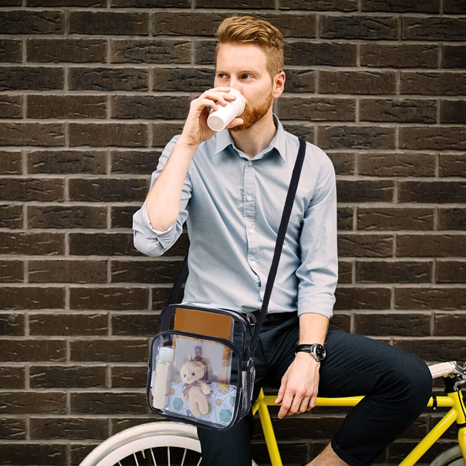 Clear Bag Stadium Approved, Clear Crossbody Purse Bag for Women Men to Concerts, Sports Events, Work - Image 3