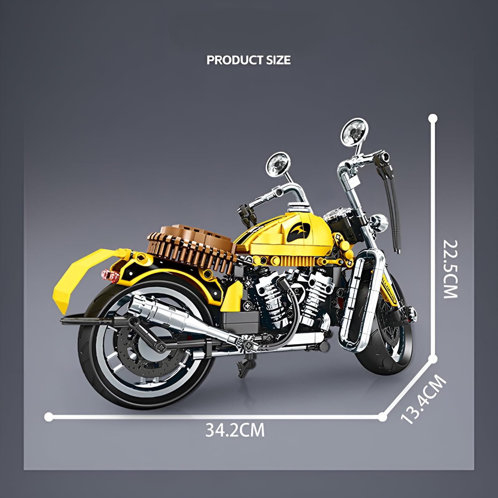 QuirkQuest Sports Motorcycle Building Blocks Kit, 822PCS Technick Vehicle Motorbike Model Toys - Image 2