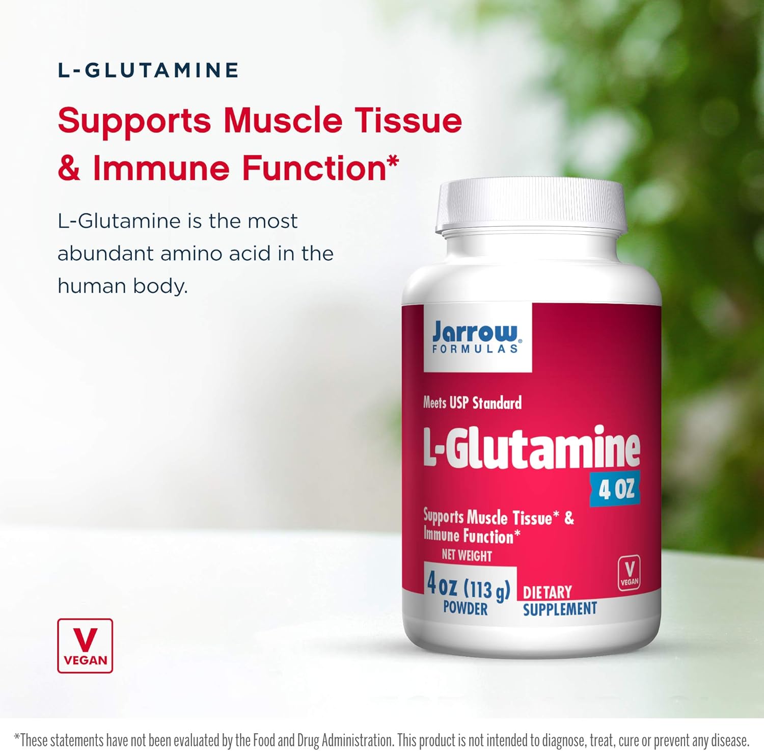 Jarrow Formulas L-Glutamine - 2.2 lb Powder - Amino Acid for Digestive & GI Health - Supports Muscle Tissue & Immune Function - 100% L-Glutamine - Approx. 500 Servings : Health & Household