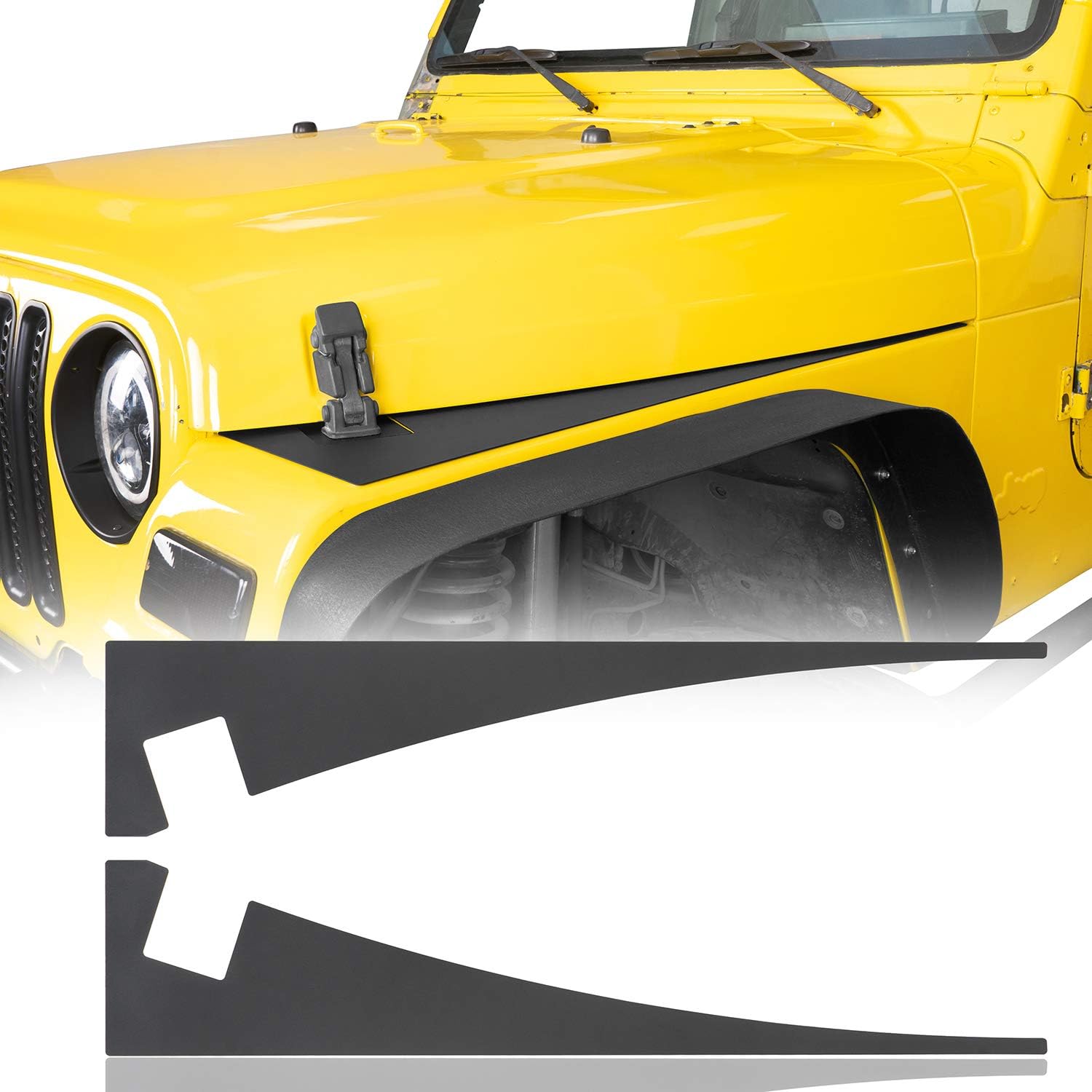 TJ Wrangler Top Fender Cover Compatible with Jeep Wrangler TJ 97-06 - Textured Black