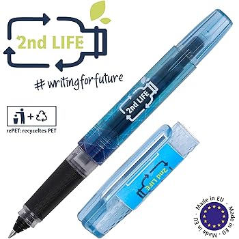Online 2nd Life 54201 3d Ink Cartridge Rollerball Pen Made From Recycled Pet For A Clean Environment For Standard Ink Cartridges Including 1 Combo Cartridge Amazon De Burobedarf Schreibwaren