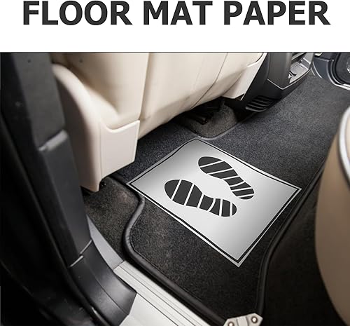Miniatura 4 de VICASKY Alfombrillas de papel para coches, 50 unidades, desechables, alfombrillas de papel de primera calidad, suministros de automóvil simples para